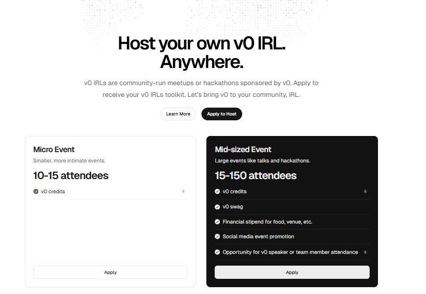 Advanced v0 dev features showing component customization